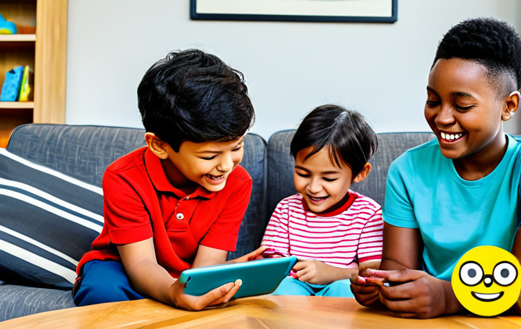 **

"A group of happy, diverse children, fully clothed in modest and colorful clothing, playing with a Tayo the Little Bus AR app on a tablet in a bright, cheerful living room. Toys are scattered around. Safe for work, appropriate content, family-friendly, professional illustration, perfect anatomy, natural proportions, well-formed hands, proper finger count."

**