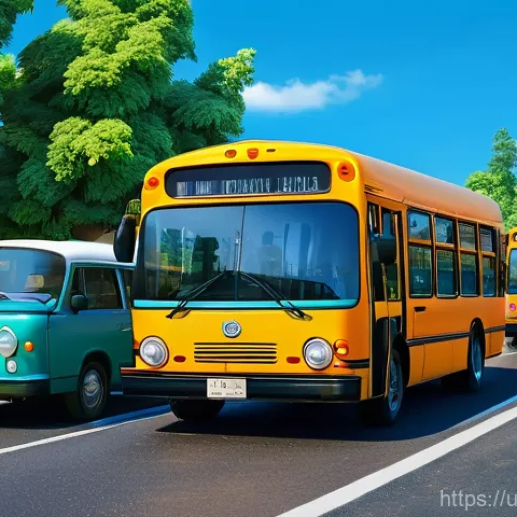 타요의 에피소드 베스트 5 - **Prompt 1: A heartwarming scene of cooperation and friendship among little buses.**
    "A group of...