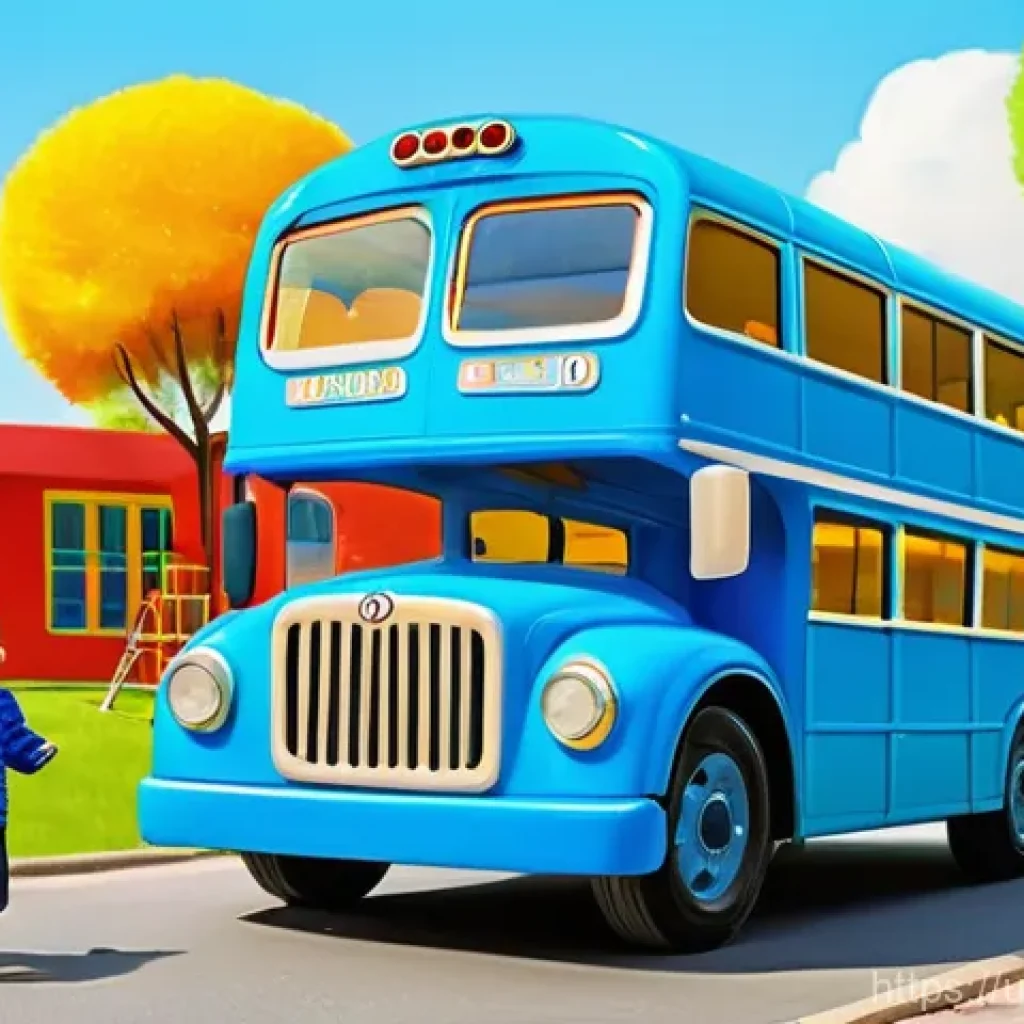 타요 캐릭터와 색채의 중요성 - **Prompt 1: Tayo and the Joy of Learning Colors**
    A cheerful, vibrant illustration of a bright b...