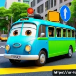 타요와 어린이 안전 - Road Safety Lesson with Tayo**
A vibrant and cheerful animated scene depicting Tayo the Little Bus a...