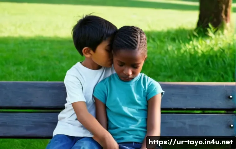 타요와 로기 우정 이야기 - **Prompt 1: Steadfast Support in Times of Trouble**
"A heartwarming scene of two young children,...